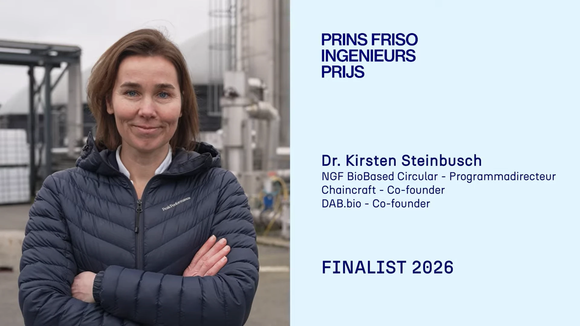 Finalist Kirsten Steinbusch - Prins Friso Ingenieursprijs 2026